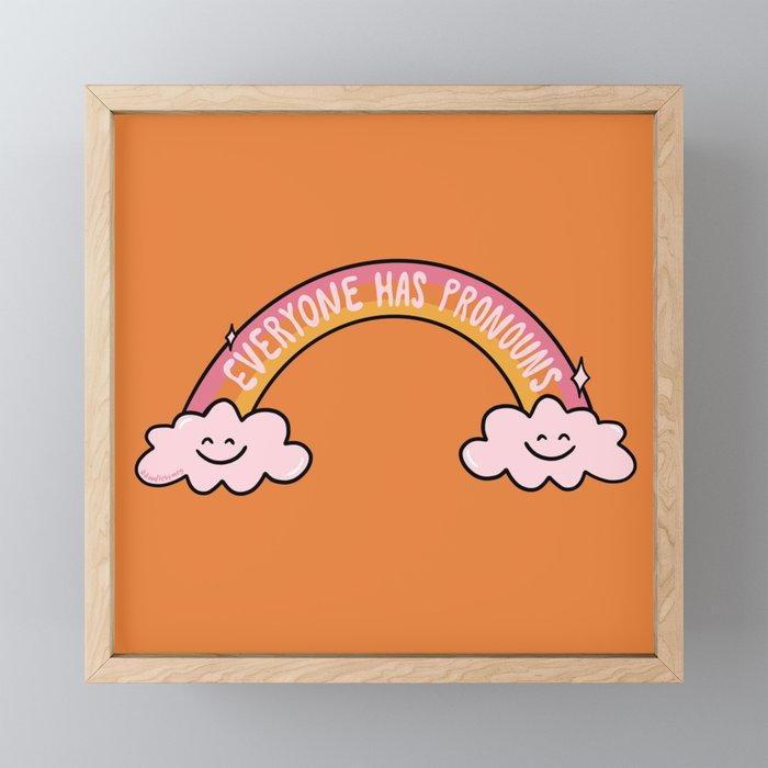 Everyone has Pronouns Mini Art Print Gallery Image 1