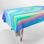 Holographic Iridescent Chill Vibes Tablecloth Gallery Image 1