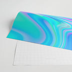 Holographic Iridescent Chill Vibes Wrapping Paper Gallery Image 2