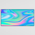 Holographic Iridescent Chill Vibes Desk Mat Gallery Image 3