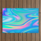 Holographic Iridescent Chill Vibes Outdoor Rug Gallery Image 1