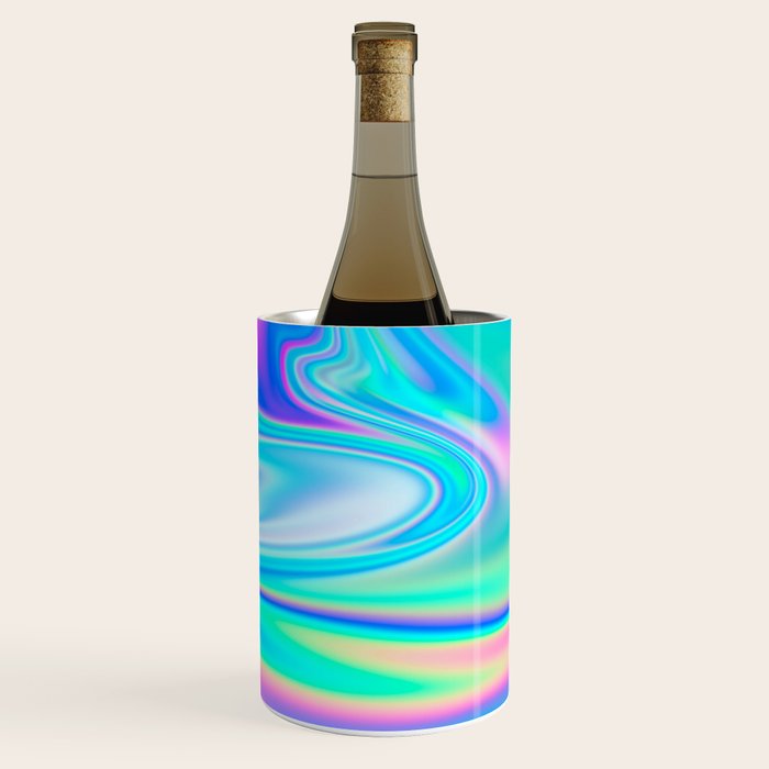 Holographic Iridescent Chill Vibes Wine Chiller Gallery Image 2