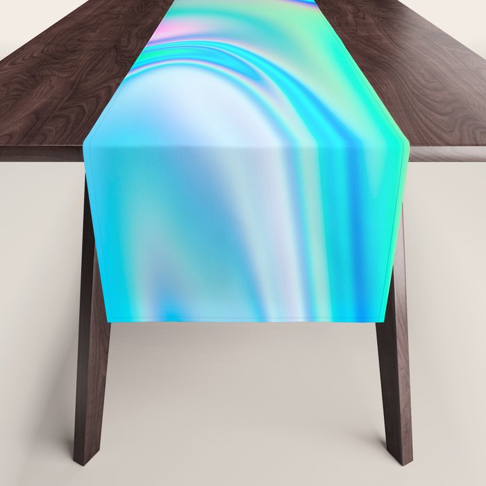 Holographic Iridescent Chill Vibes Table Runner Gallery Image 1