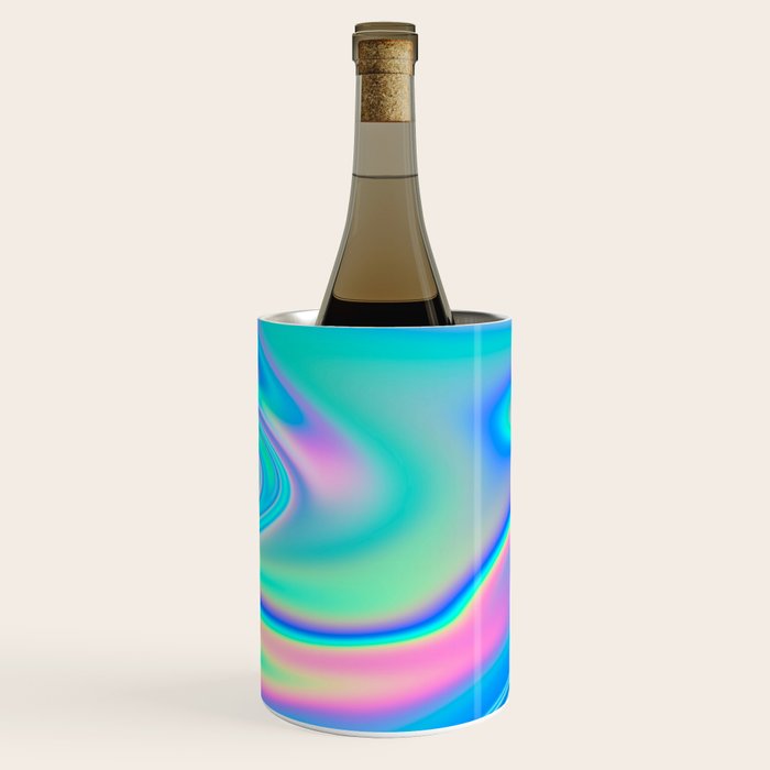 Holographic Iridescent Chill Vibes Wine Chiller Gallery Image 1