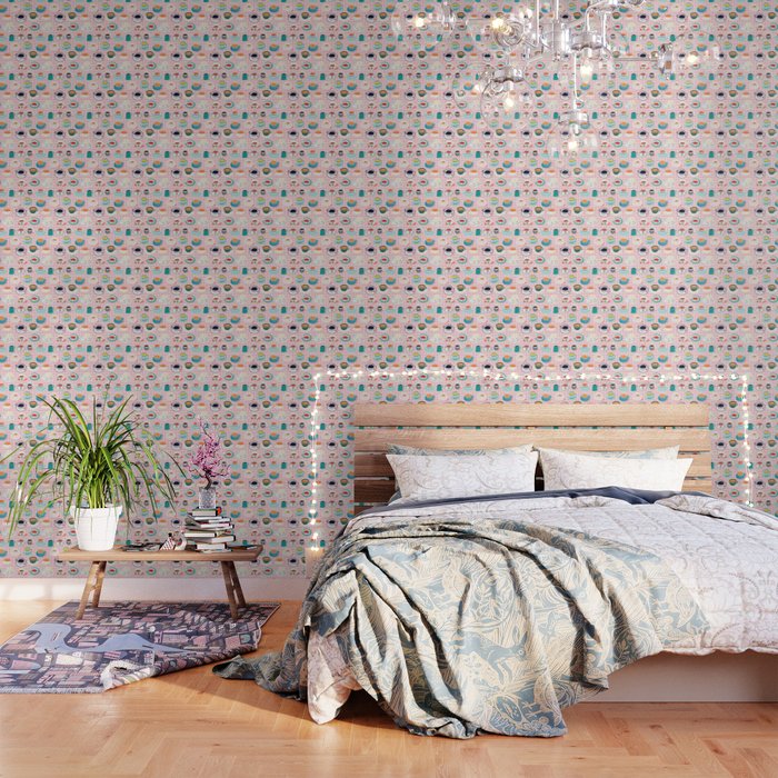 Retro hand drawn coffee tea cup pattern Wallpaper Gallery Image 3