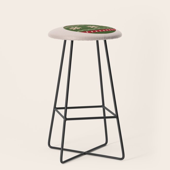 Christmas Bauble Green And Red Stool Gallery Image 1