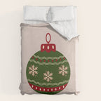 Christmas Bauble Green And Red Duvet Cover Gallery Image 6