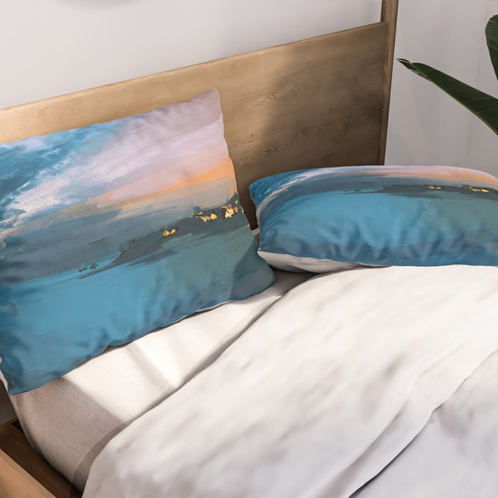 Laguna Beach At Night Pillow Sham Gallery Image 2