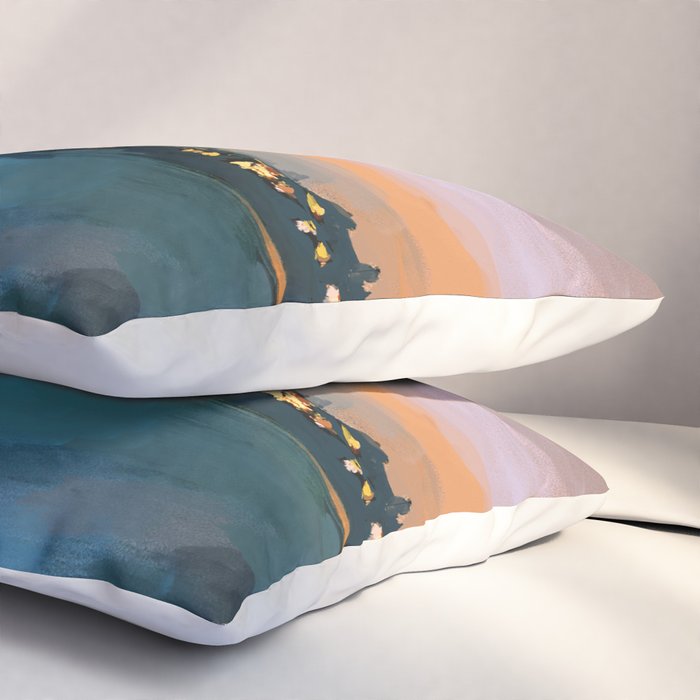 Laguna Beach At Night Pillow Sham Gallery Image 3