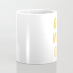 Good Vibes Only Bold Typography in Yellow Coffee Mug Gallery Image 4