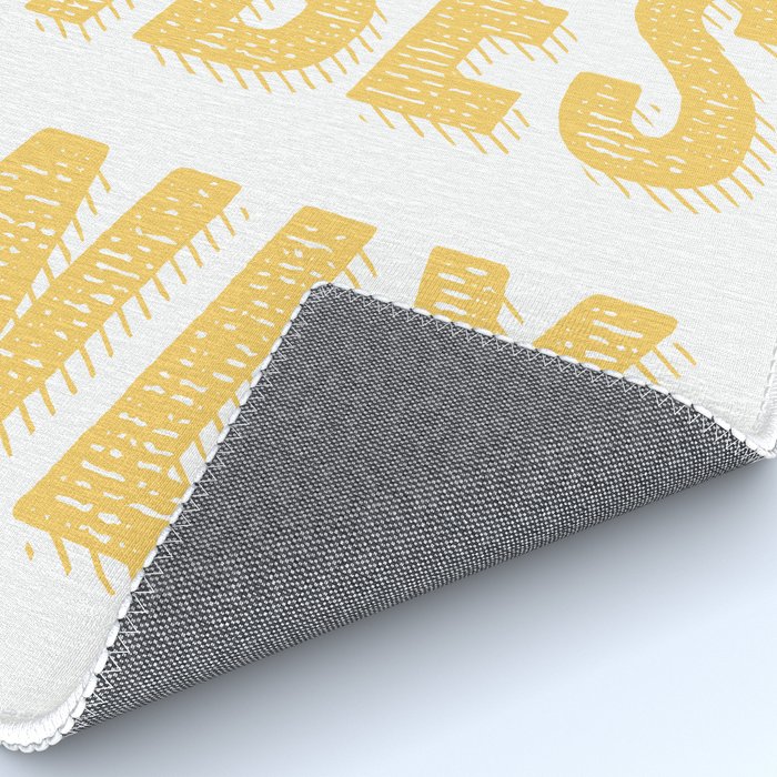 Good Vibes Only Bold Typography in Yellow Rug Gallery Image 4
