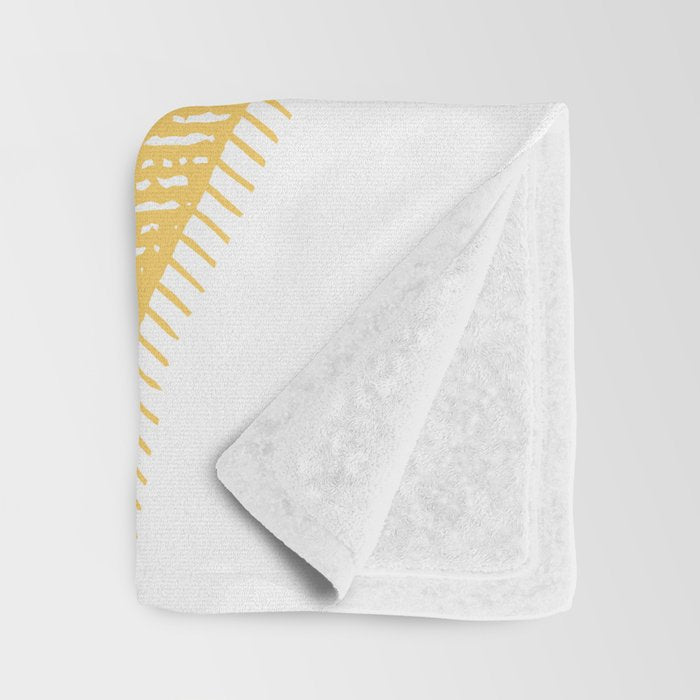 Good Vibes Only Bold Typography in Yellow Throw Blanket Gallery Image 3