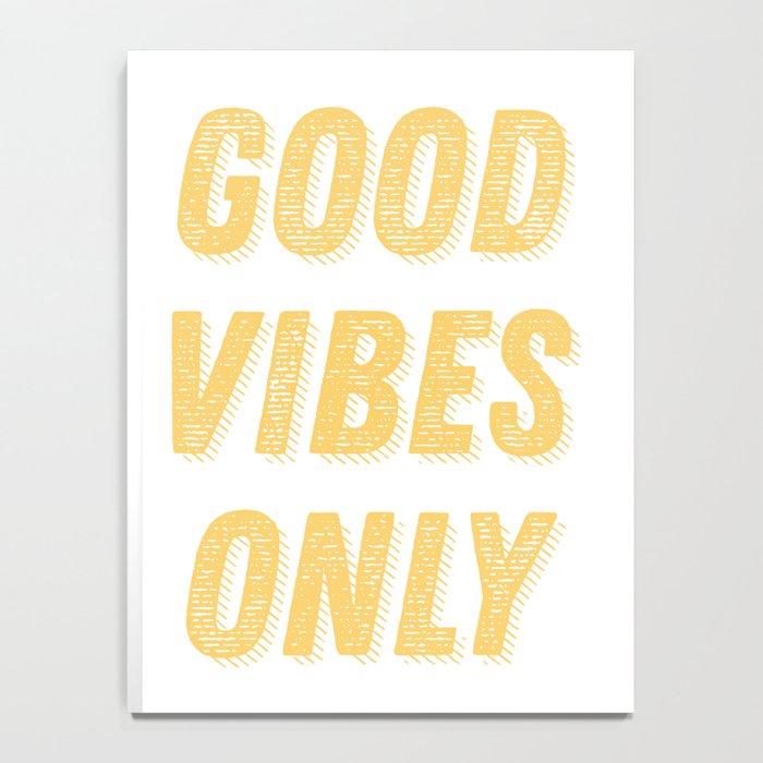 Good Vibes Only Bold Typography in Yellow Notebook Gallery Image 4