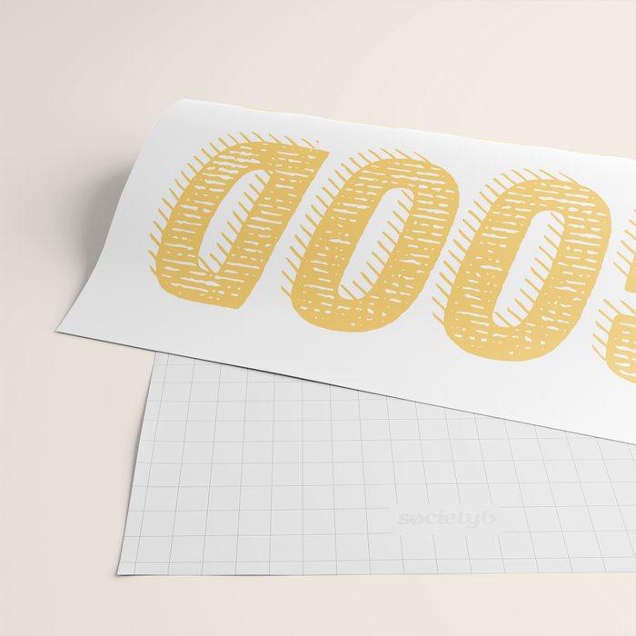 Good Vibes Only Bold Typography in Yellow Wrapping Paper Gallery Image 2