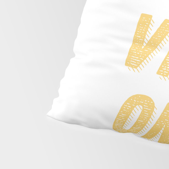 Good Vibes Only Bold Typography in Yellow Pillow Sham Gallery Image 4