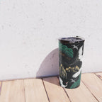 Japanese Flying Crane Wild Emerald Forest Pattern Travel Mug Gallery Image 4