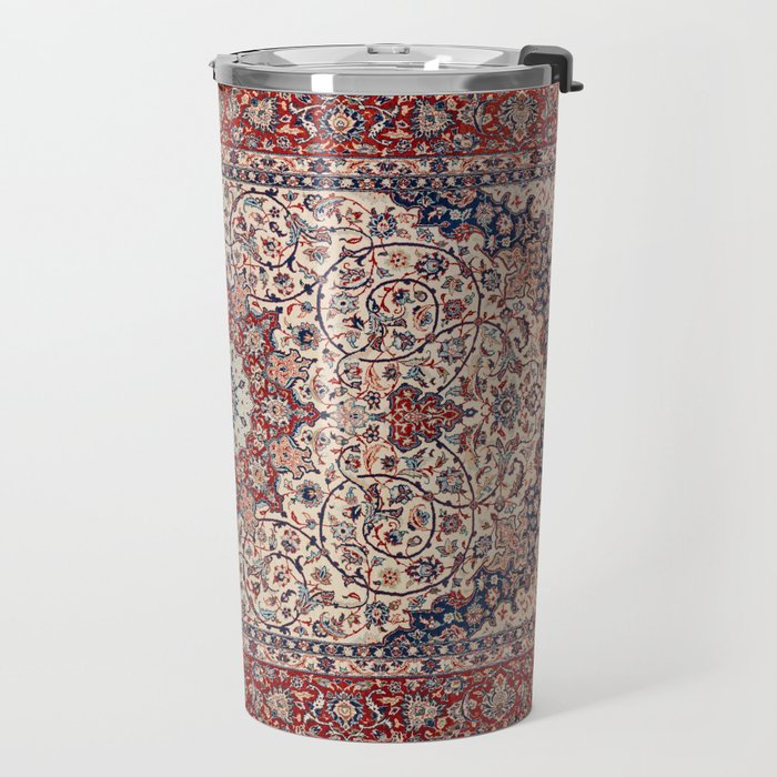 Esfahan Central Persian Antique Rug Print Travel Mug Gallery Image 2