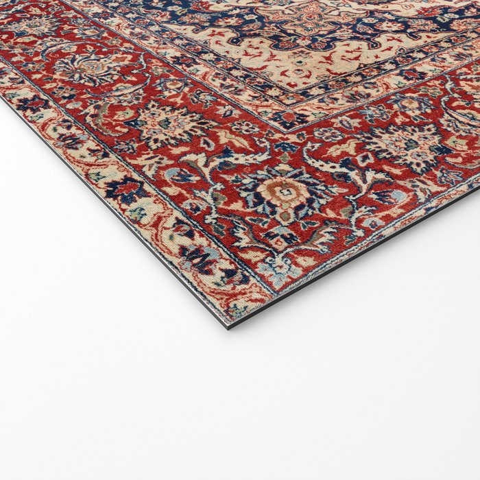 Esfahan Central Persian Antique Rug Print Welcome Mat Gallery Image 2