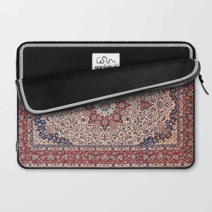 Esfahan Central Persian Antique Rug Print Laptop Sleeve Gallery Image 2