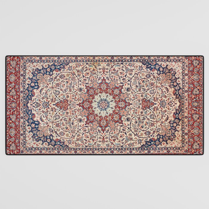 Esfahan Central Persian Antique Rug Print Desk Mat Gallery Image 3
