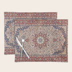 Esfahan Central Persian Antique Rug Print Placemat Gallery Image 1