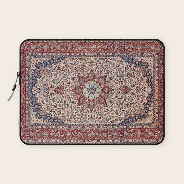 Esfahan Central Persian Antique Rug Print Laptop Sleeve Gallery Image 1