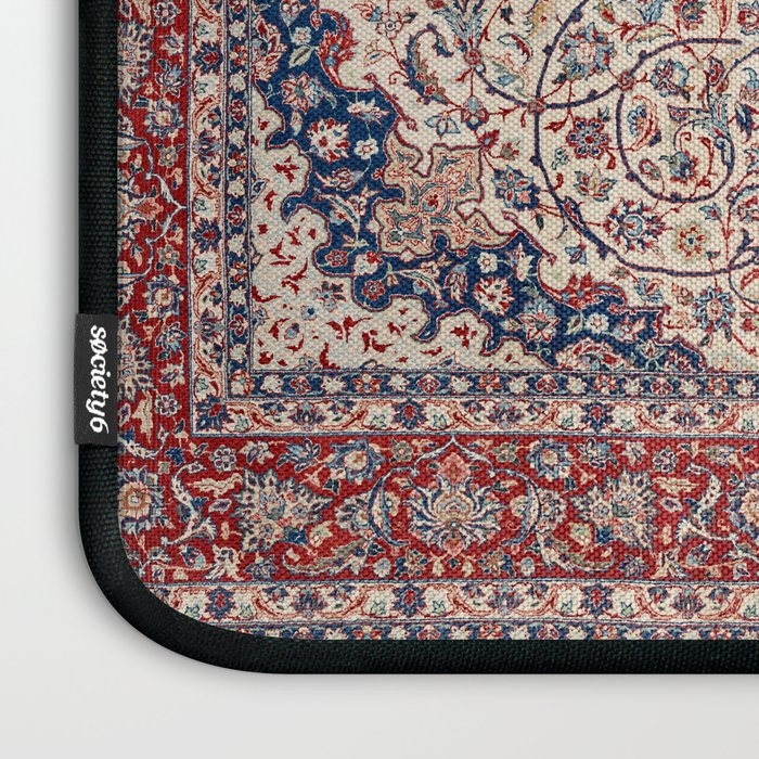 Esfahan Central Persian Antique Rug Print Laptop Sleeve Gallery Image 3
