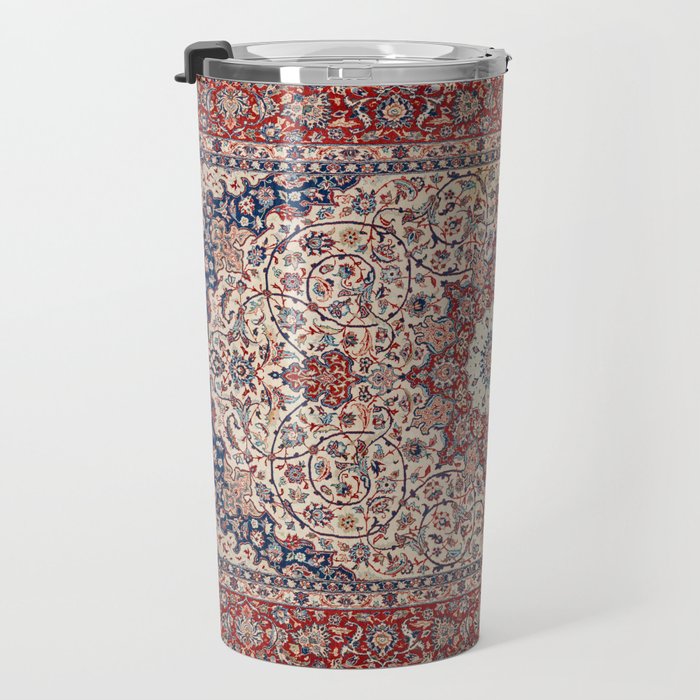 Esfahan Central Persian Antique Rug Print Travel Mug Gallery Image 3