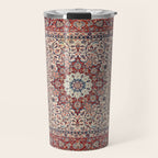 Esfahan Central Persian Antique Rug Print Travel Mug Gallery Image 1