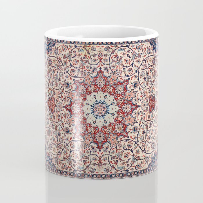 Esfahan Central Persian Antique Rug Print Coffee Mug Gallery Image 4