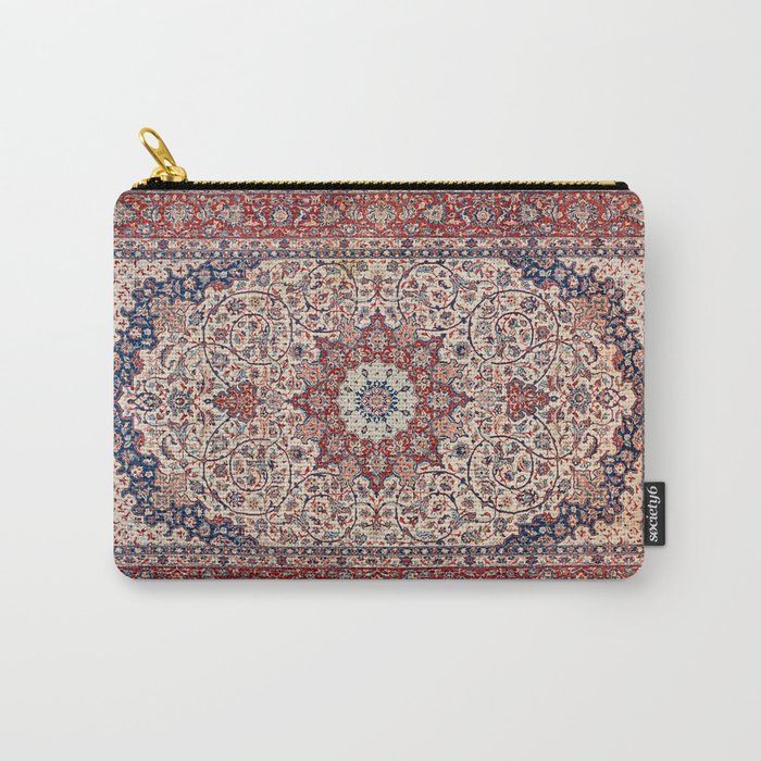 Esfahan Central Persian Antique Rug Print Carry All Pouch Gallery Image 1