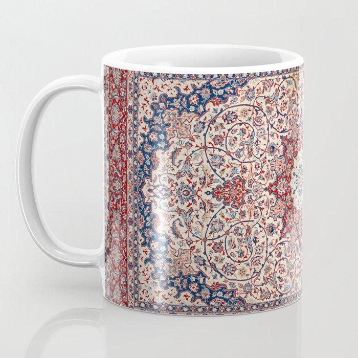 Esfahan Central Persian Antique Rug Print Coffee Mug Gallery Image 3