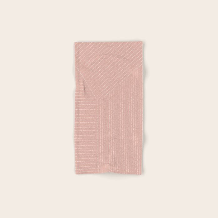 Lines (Blush Pink) Hand & Bath Towel Gallery Image 1