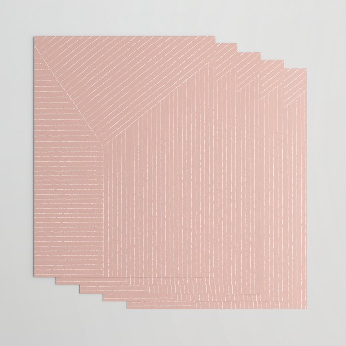 Lines (Blush Pink) Wrapping Paper Gallery Image 3