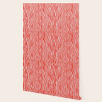 Dopamine Zebra Stripe Animal Print In Red Wallpaper Gallery Image 2