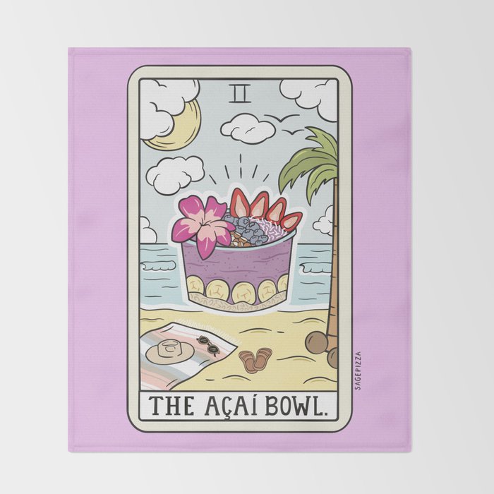 ACAI BOWL READING Throw Blanket Gallery Image 2