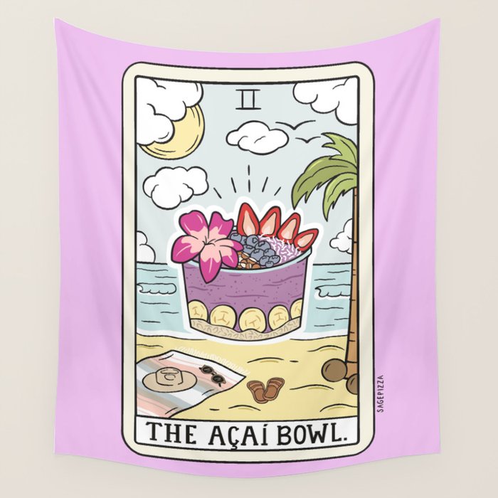 ACAI BOWL READING Wall Tapestry Gallery Image 1