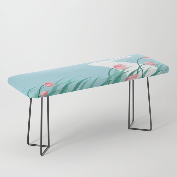 Rabbit Resting, Sky Blue Version Bench Gallery Image 1