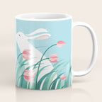Rabbit Resting, Sky Blue Version Coffee Mug Gallery Image 1