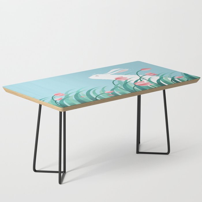 Rabbit Resting, Sky Blue Version Coffee Table Gallery Image 1