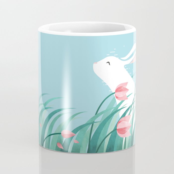 Rabbit Resting, Sky Blue Version Coffee Mug Gallery Image 4