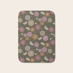 Mums and Vines Floral Mauve Olive and Rust Bath Mat Gallery Image 1