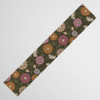 Mums and Vines Floral Mauve Olive and Rust Table Runner Gallery Image 3