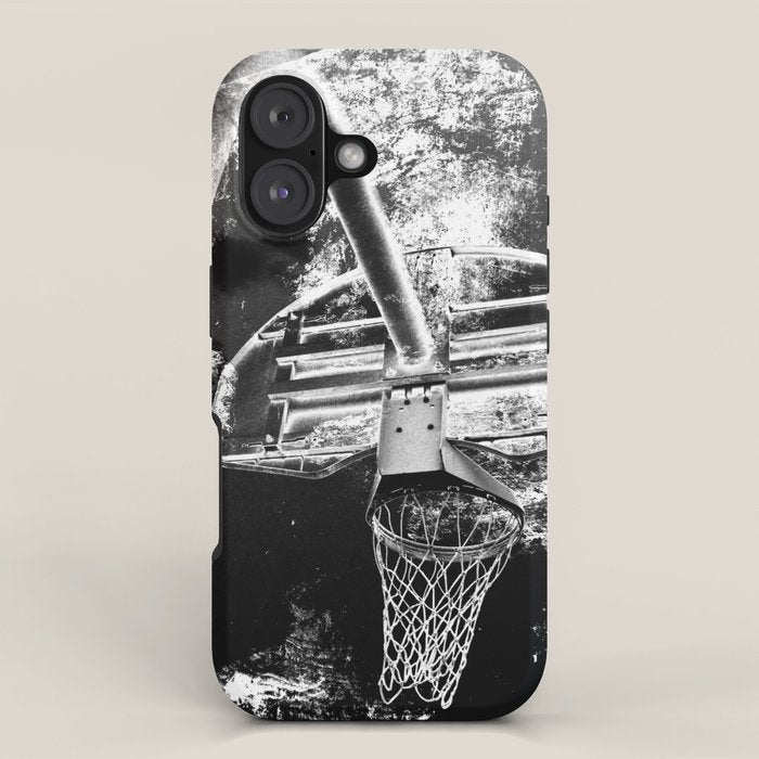 Black And White Basketball Art iPhone Case Gallery Image 1