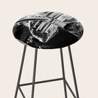 Black And White Basketball Art Stool Gallery Image 2