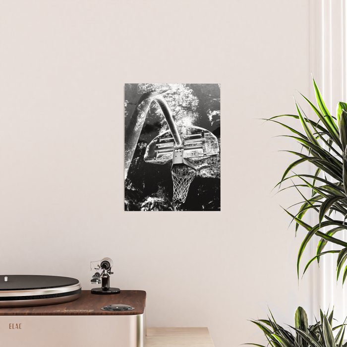 Black And White Basketball Art Poster Gallery Image 2