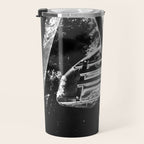 Black And White Basketball Art Travel Mug Gallery Image 3