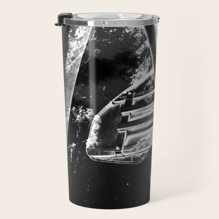 Black And White Basketball Art Travel Mug Gallery Image 3