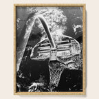 Black And White Basketball Art Serving Tray Gallery Image 1