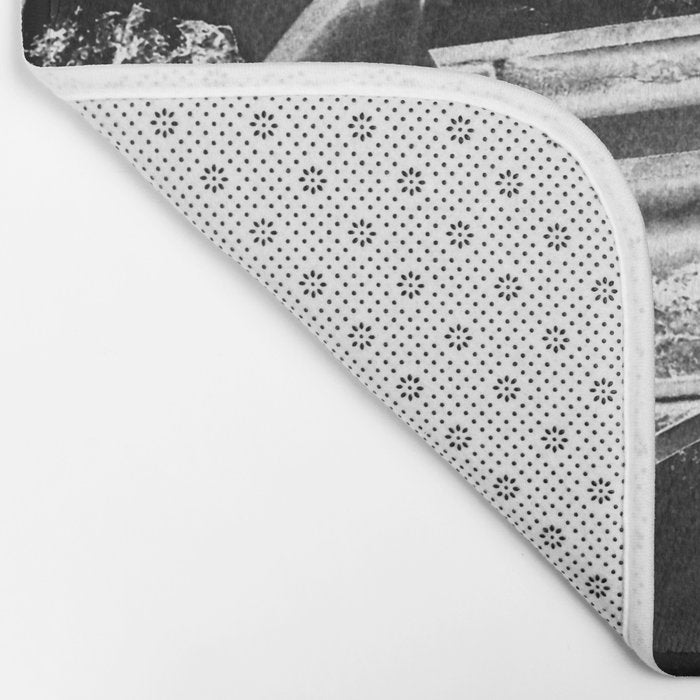 Black And White Basketball Art Bath Mat Gallery Image 2